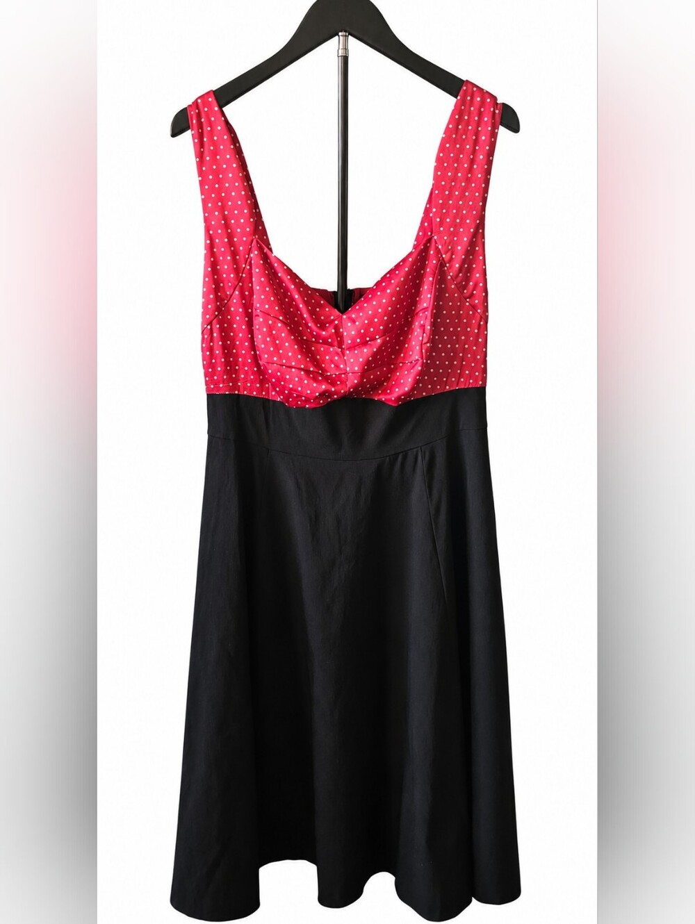 Torrid Red Polka Dot & Black Sleeveless Dress - Picture 2 of 5